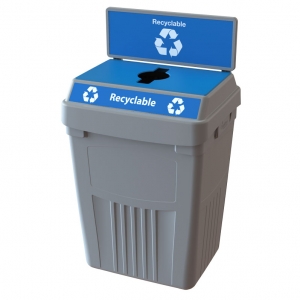 Station de déchets ou recyclage 1 voie